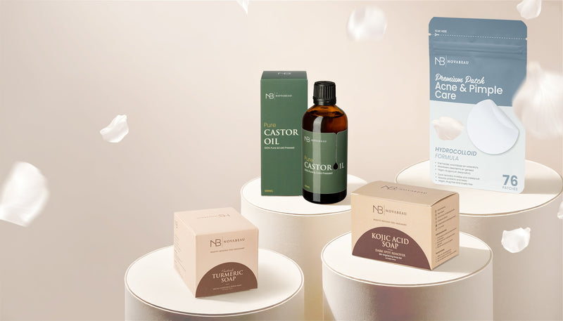 Natuurlijke Huidverzorging die Werkt: De Kracht van Novabeau's Kojic Zeep, Kurkuma & Acnebehandelingen