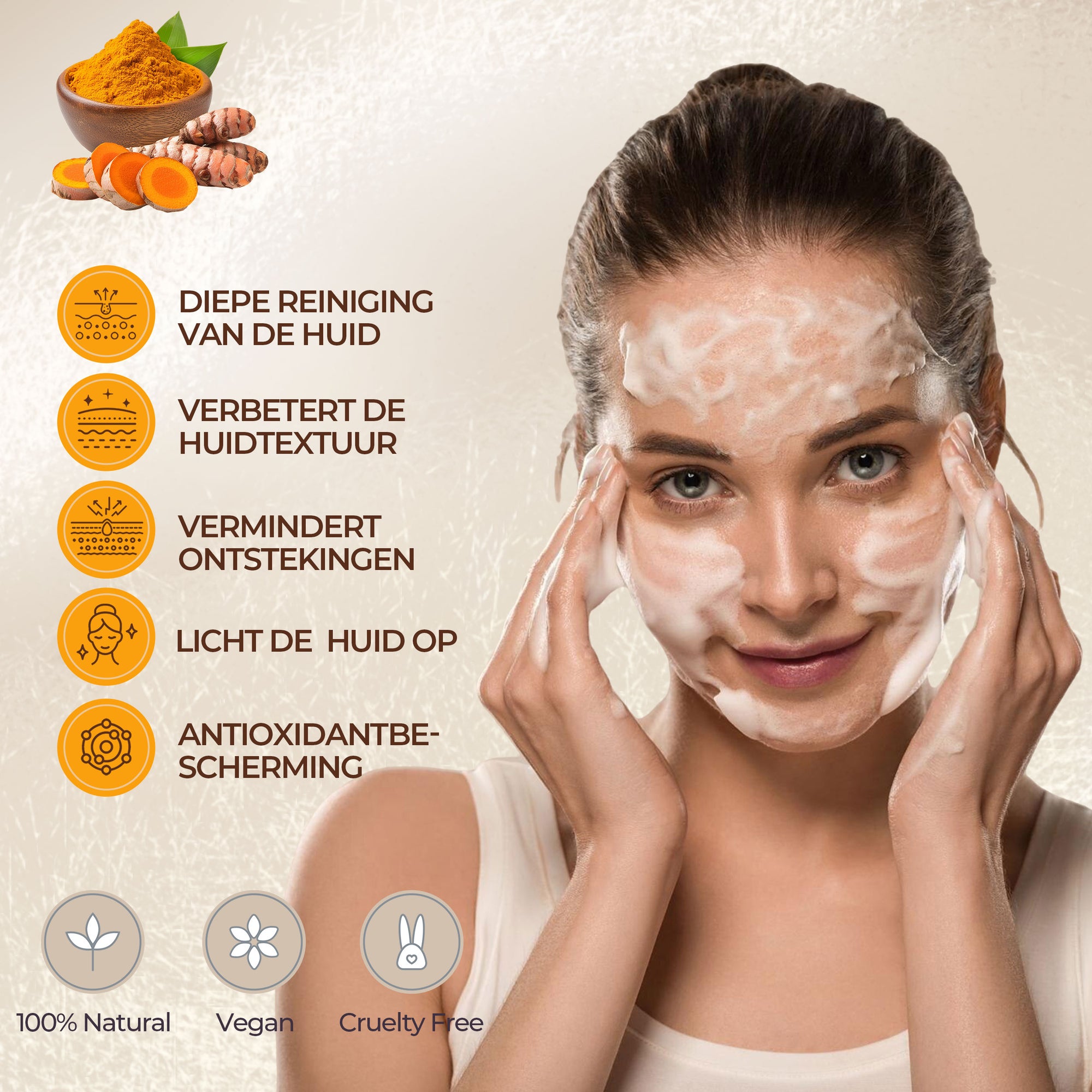Turmeric Zeep met Zeephouder