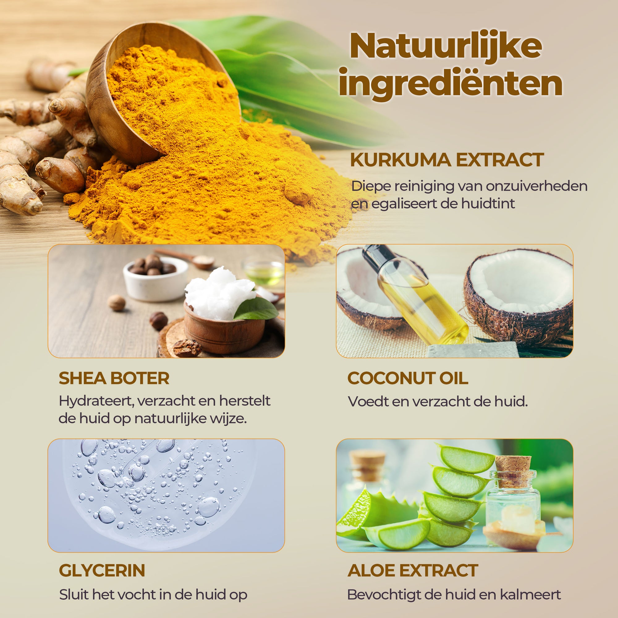 Turmeric Zeep met Zeephouder