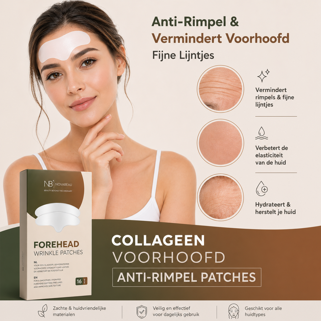 Voorhoofd Rimpel Patches