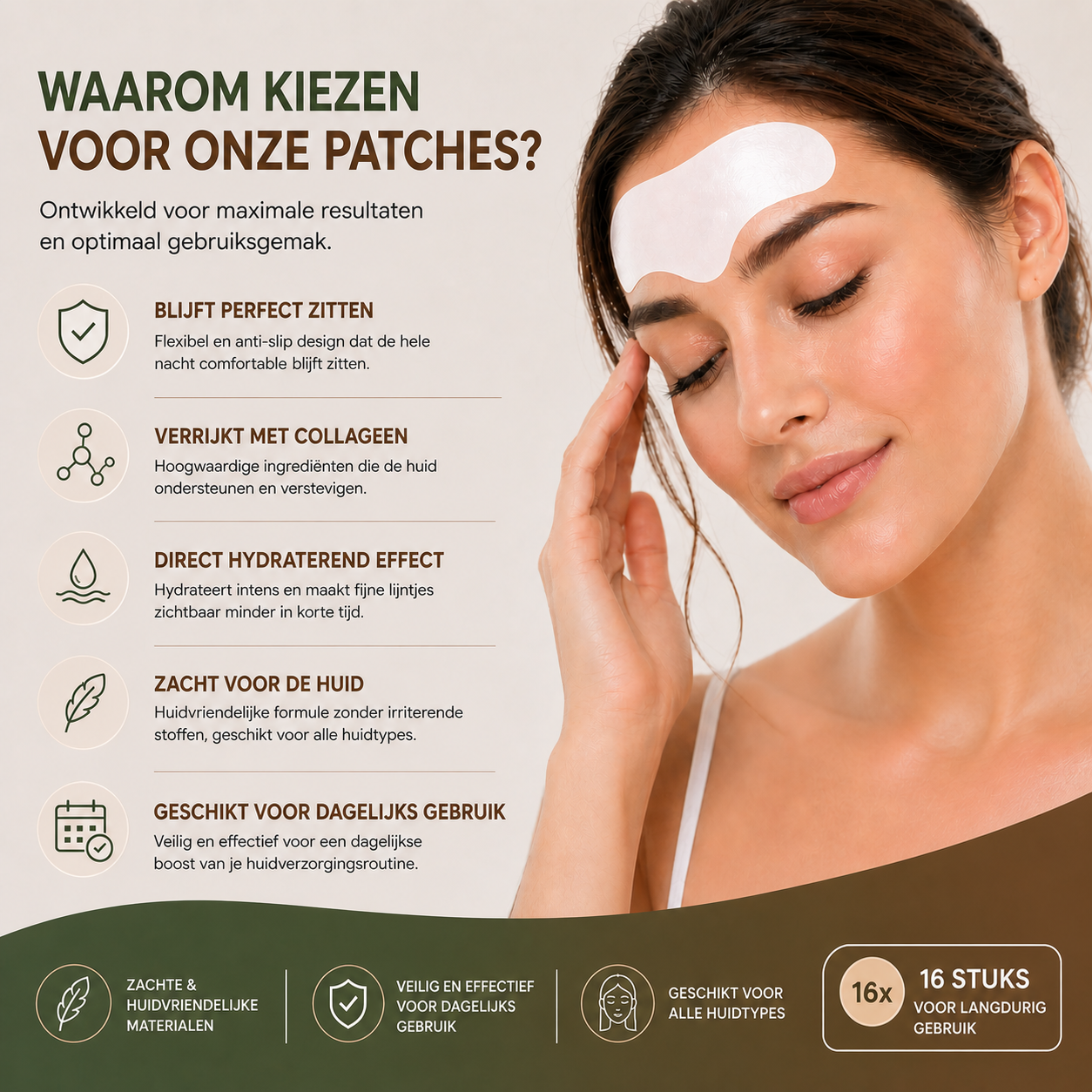 Voorhoofd Rimpel Patches
