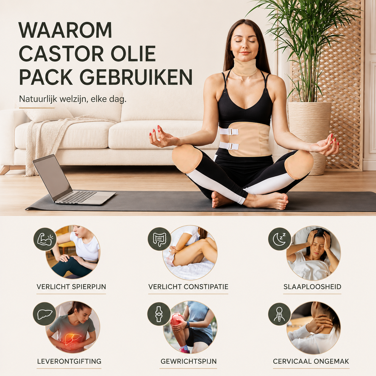 Castor Olie Wrap Set + 100ml Castor Olie