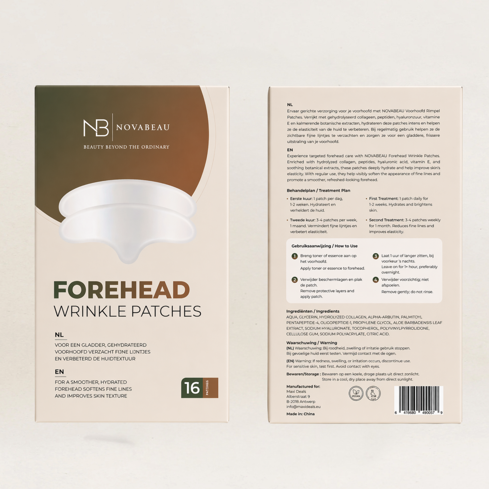 Voorhoofd Rimpel Patches